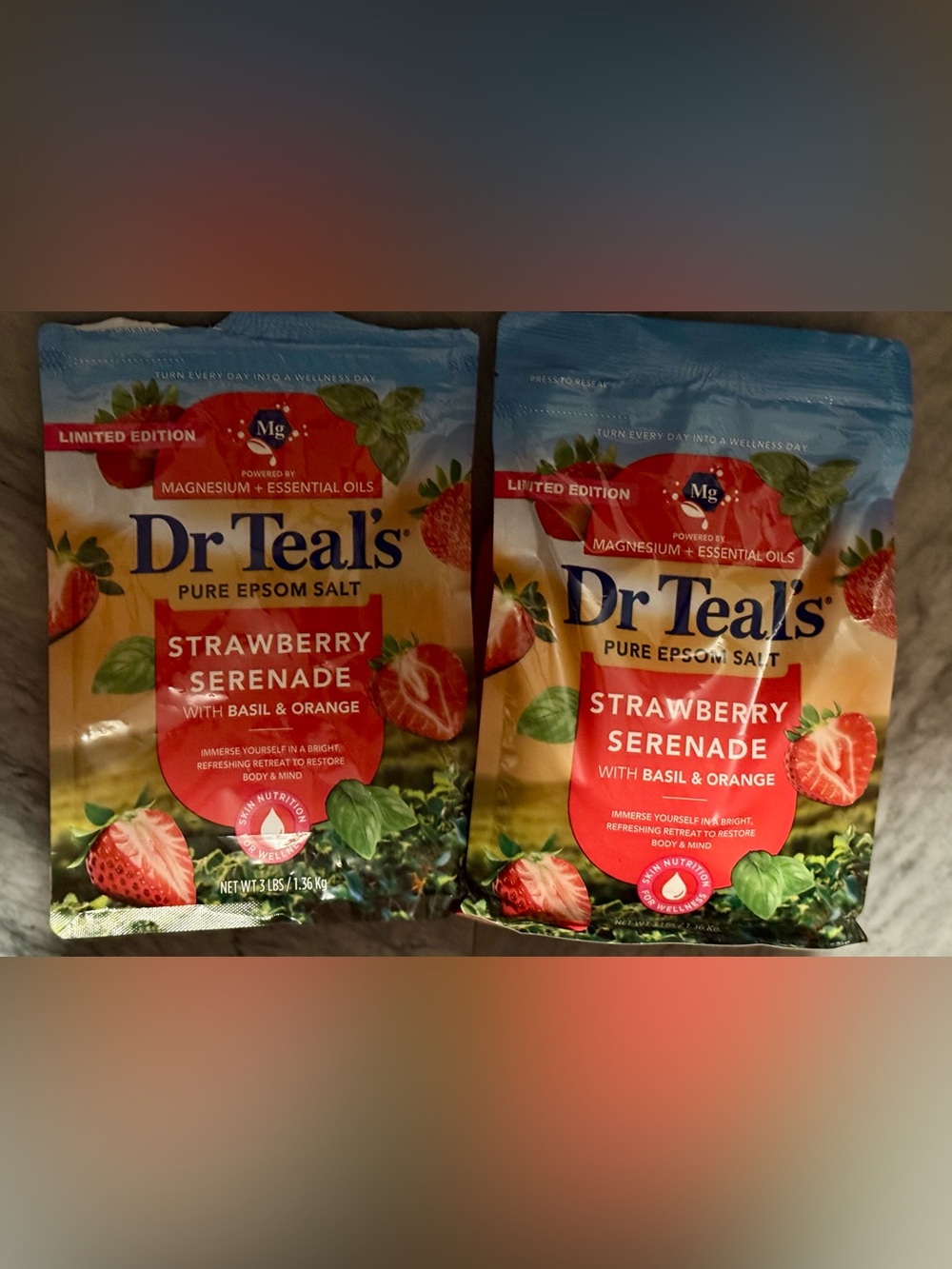 NWT Dr. Teals Strawberry Serenade Epsom Salt Limited Edition